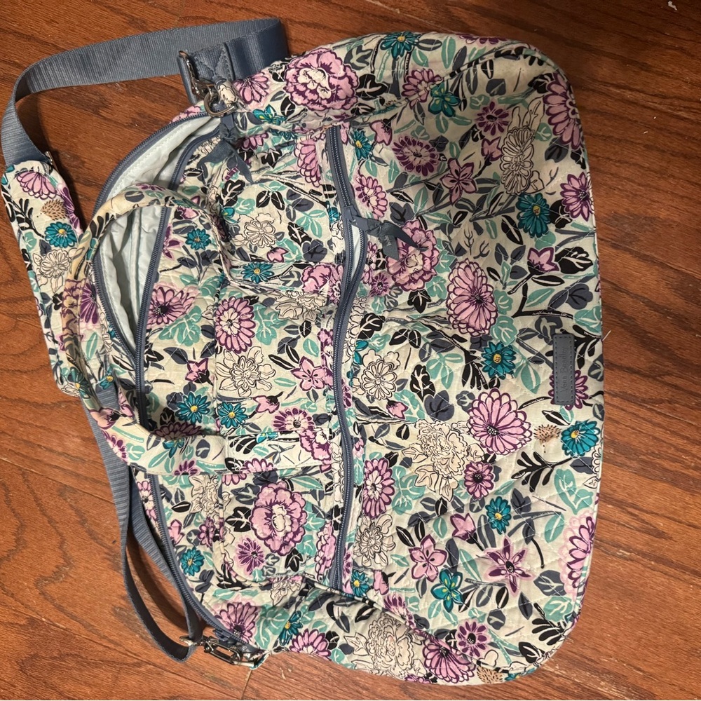 Vera Bradley Floral Tote in Pink and Blue